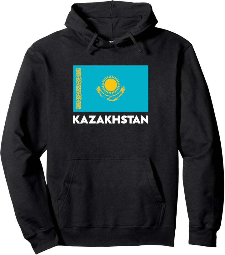 Kazakhstan Flag Kasachstan Flagge Pullover Hoodie