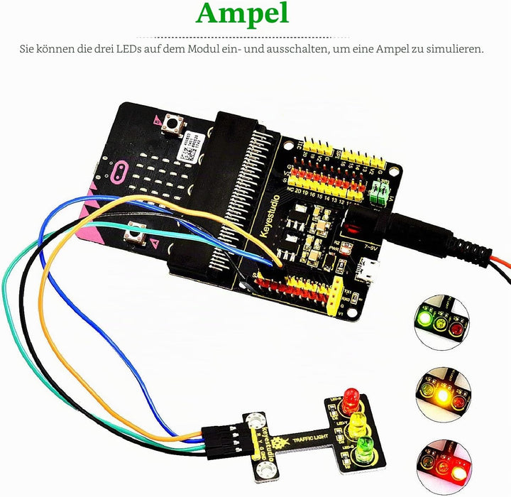 KEYESTUDIO BBC Micro: bit Starter Kit, Elektronisches Mikrobit Kit Kompatibel mit Microbit V1, V2 (o