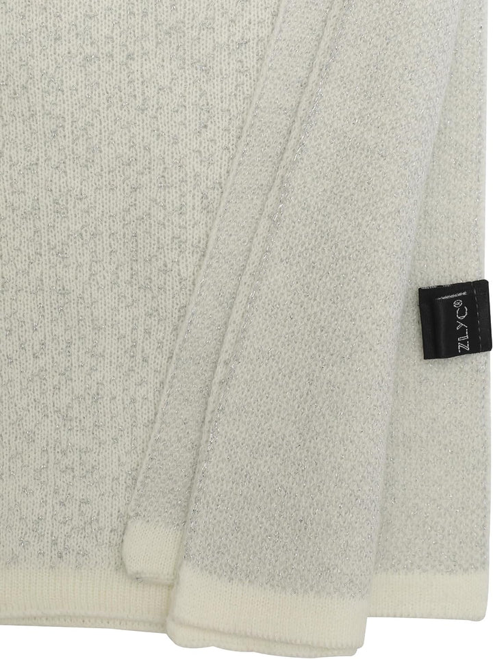 ZLYC Damen Weiche Schlichte Poncho Capes Retro Cardigans Pullover Reines Weiss, Reines Weiss
