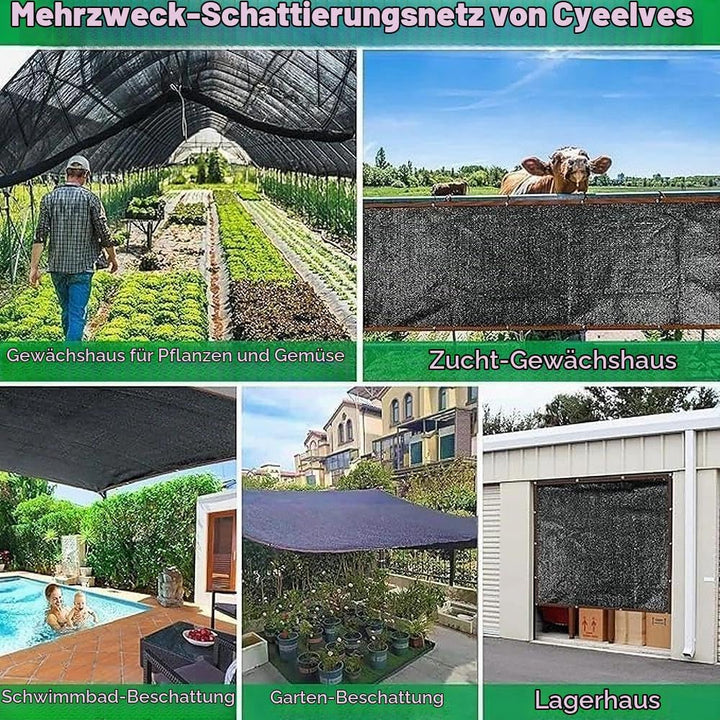 Schattierungsnetz 4x4M,Sonnenschutznetz mit ösen,Sichtschutzgewebe 90% Schattierwirkung,Sonnenschutz