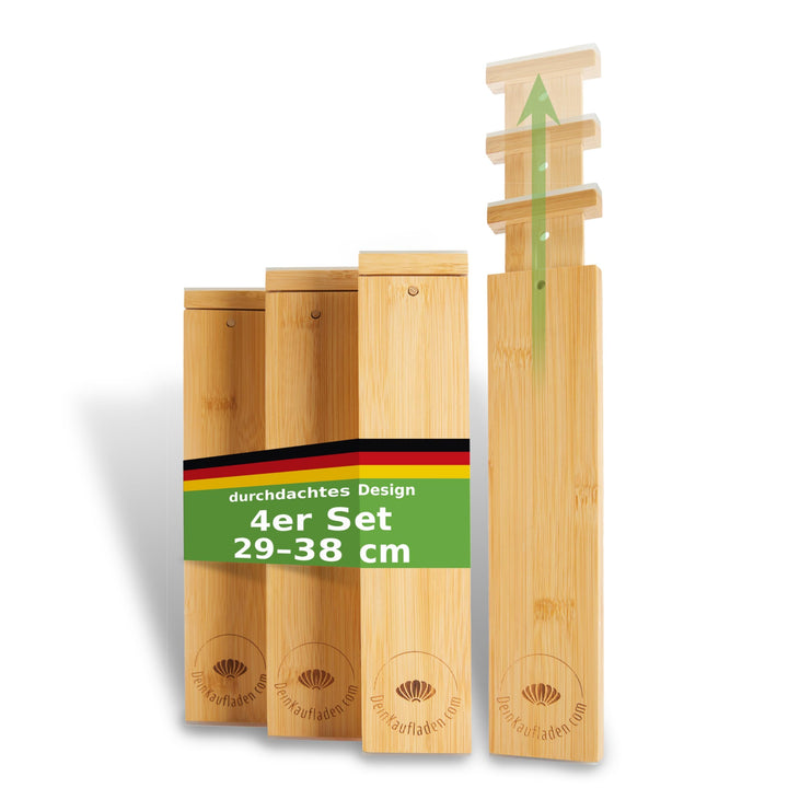 29-38 cm Schubladentrenner verstellbar aus Bambus – Schubladen Organizer Holz & Schubladenteiler für