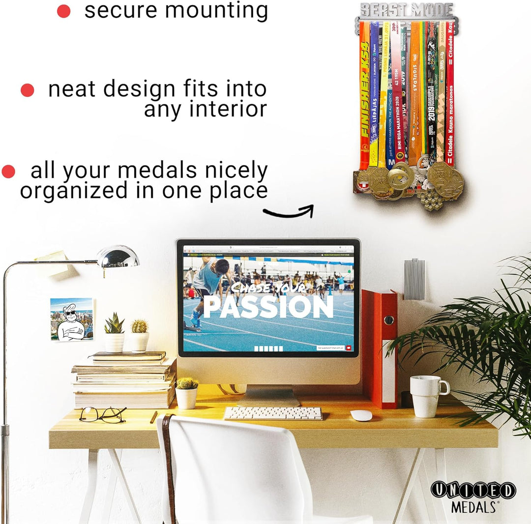 Beast Mode Medaillenhalter Stahl | Medaillen Aufhänger | Medal Hanger Holder Display Rack M - Gebürs