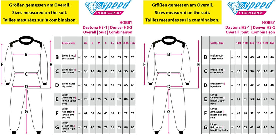 Speed Kartoverall Schwarz/gelb - Denver HS-2 Modell 2018 Racewear (XL)