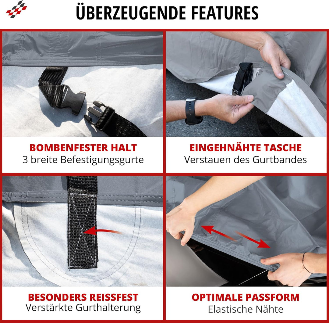 Walser Premium Abdeckplane Auto All Weather Plus Qualitätssieger Sehr Gut*, Abdeckplane wasserdicht,
