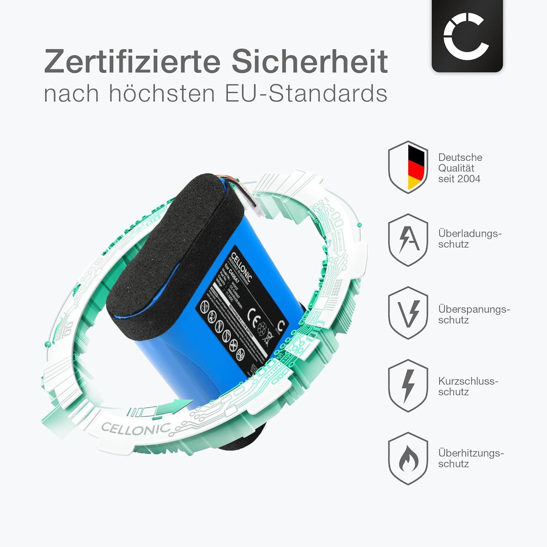 CELLONIC, Lautsprecherakku kompatibel mit Marshall Middleton (2600mAh, 11.1V) Ersatzakku C406A7