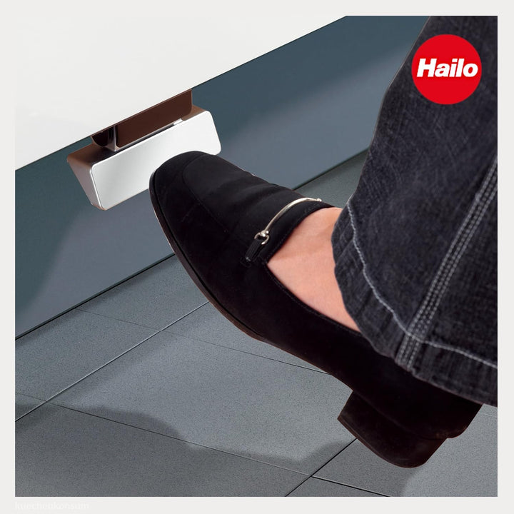 Hailo Kick and Go 3691301 | Öffnungssystem für Abfallsammler per Fusstritt | passend für Unterschran