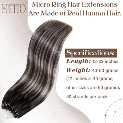 Hetto Microring Extensions Echthaar Balayage Microring Echthaar Extensions Remy Micro Ring Haarverla