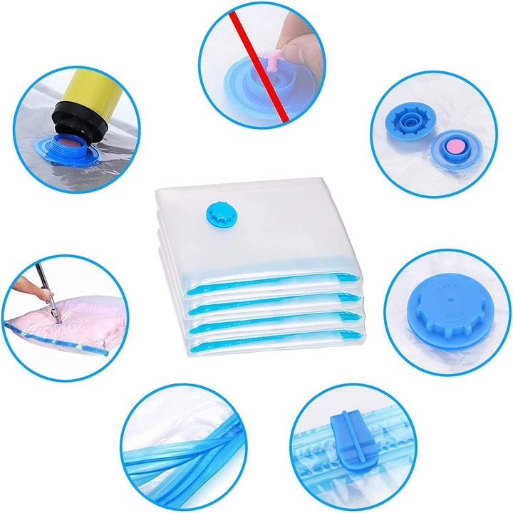 4 Paket Vakuumbeutel Aufbewahrungsbeutel Reise 2XL(120 x 80 cm)+2L(100 x 700 cm) Aufbewahrungsbeutel
