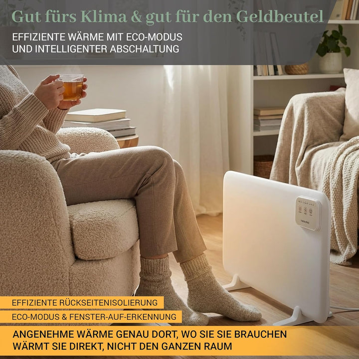 Heidenfeld Infrarotheizung 3in1 Tischheizung HF-TH120 | 120 Watt - Infrarot Heizkörper - Elektroheiz
