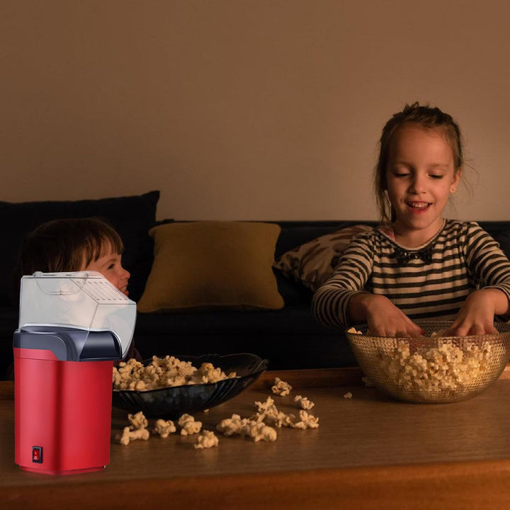 1200w Popcornmaschine, Mini Heissluft Popcorn Maker Gesund Ohne Öl Fett 2 Minuten One-Touch-Bedienun