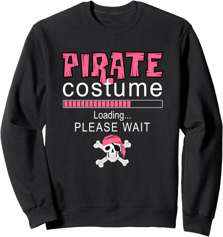 Pirate Costume Loading Funny Girls Halloween Party Apparel Sweatshirt
