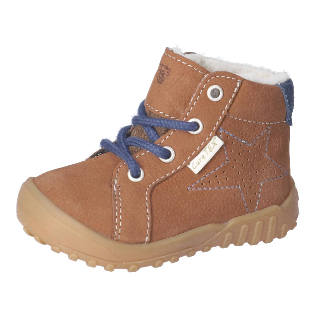 RICOSTA Mädchen und Jungen Lauflernschuhe Denny, WMS:Weit,CareTEX,terracare 20 EU Weit Curry Blau 26