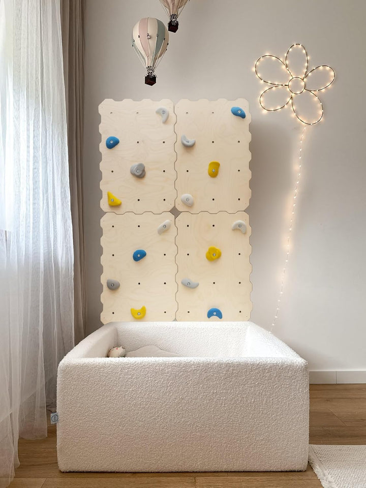 MAMOI® Kletterwand für kinderzimmer, Klettergerüst und spielgeräte Indoor, Klettern mit Klettergriff