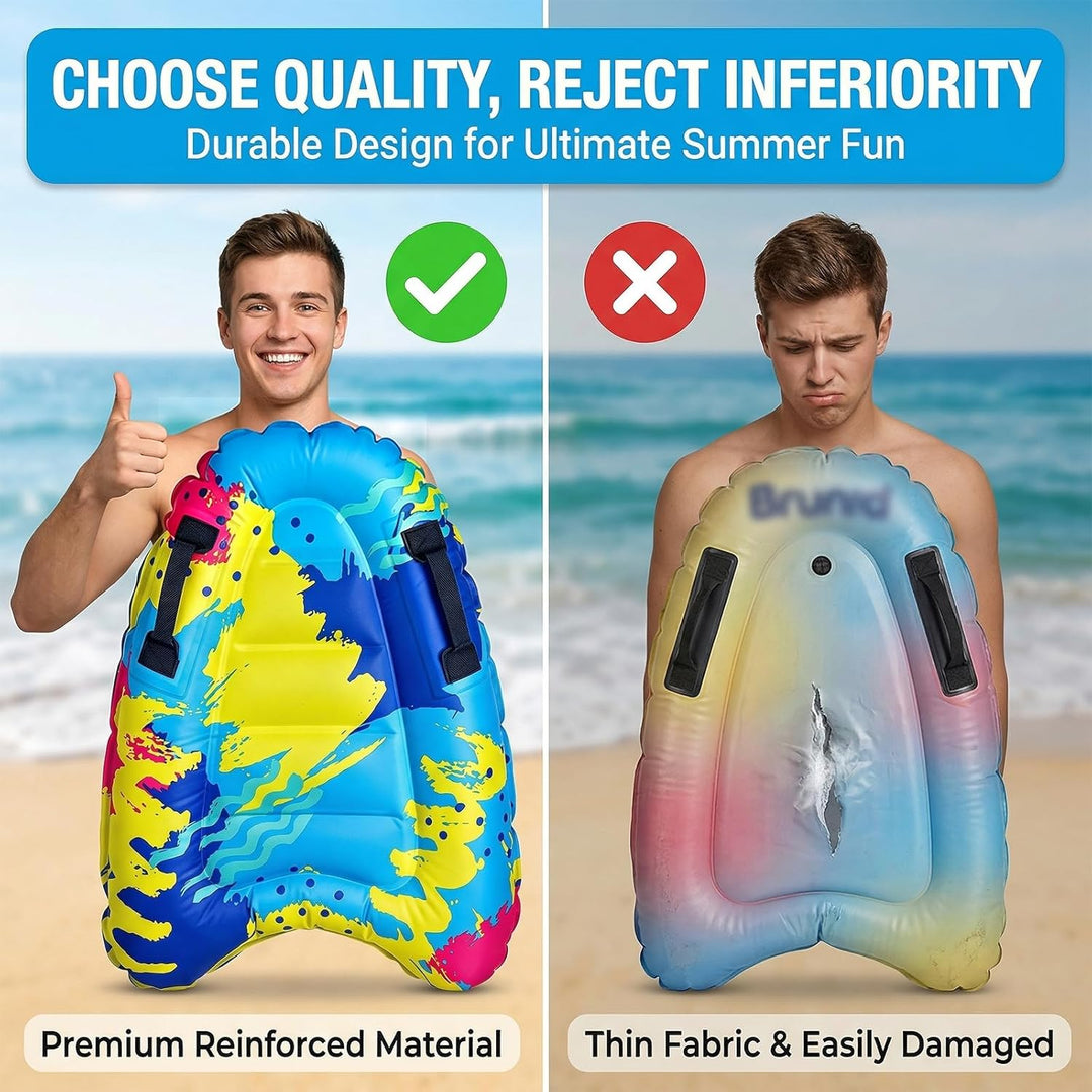 Surfbrett Aufblasbar, Luftmatratze, Aufblasbares Bodyboard Tragbares Bodyboard mit Griffen, A