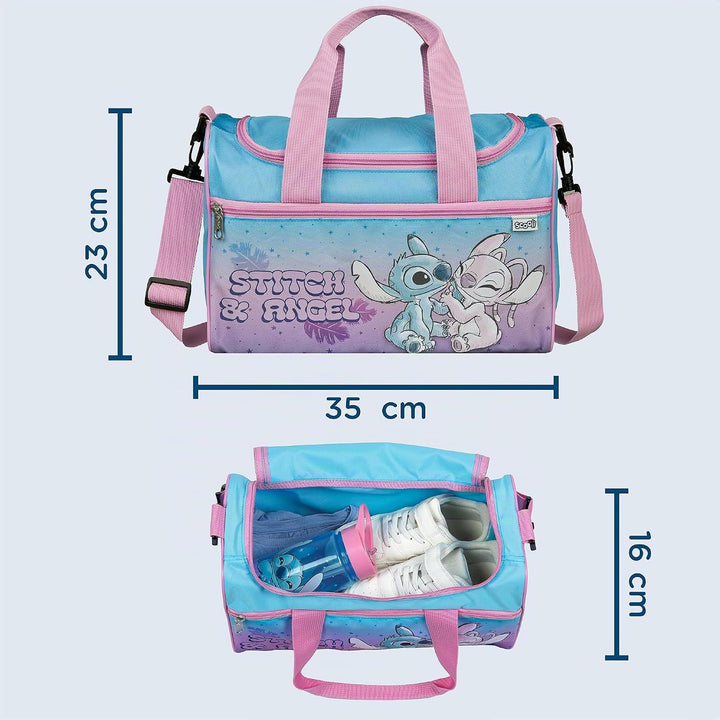 Scooli - Sporttasche für Kinder - 23 x 35 x 16 cm - geräumiges Hauptfach - Verstellbarer Schultergur