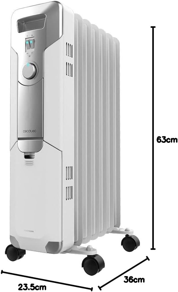 Cecotec Ölheizkörper ReadyWarm 7000 Space. 1500 W Ölheizkörper mit 7 heizrippen und 3 Leistungsstufe