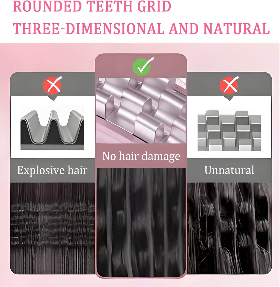 Kreppeisen – 30s PTC-Heating, 3-temp (160-200°C), Negative Ionen für Fülle am Ansatz & glatte Wellen