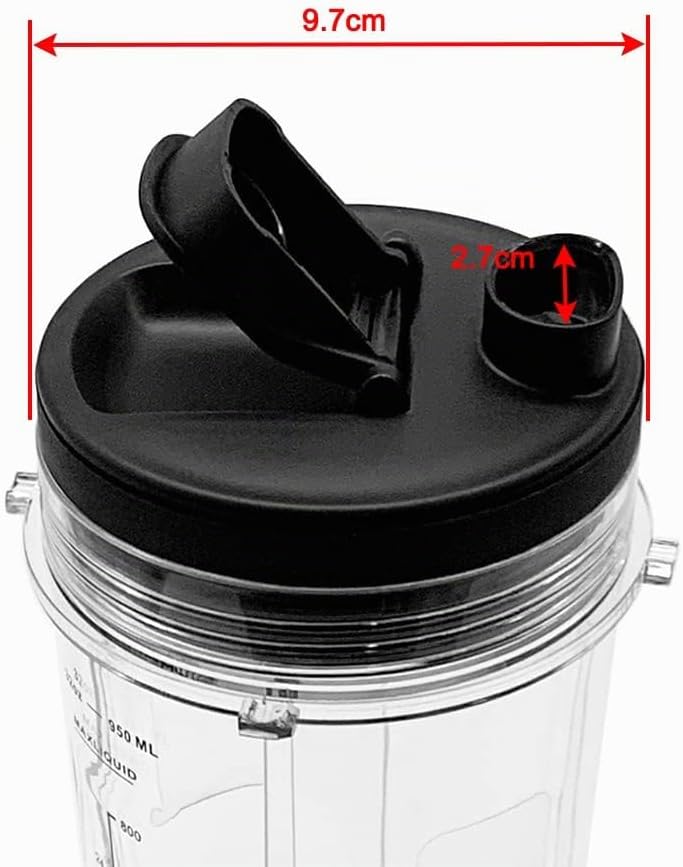 2 stk Durchm. 9.4cm Sportdeckel Trinkdeckel Zubehör kompatibel mit Nutri-Ninja Becher Auto-iQ Ninja
