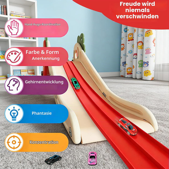 Autorennbahn 5M mit 4 Autos, Flexible Autorennbahn Kinder, Autorennbahns, Flexible Rennbahn Kinder,