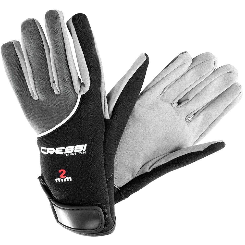 Cressi Unisex Erwachsene Tropical Gloves Handschuhe für Wassersport in Amara und Neopren 2 mm Schwar