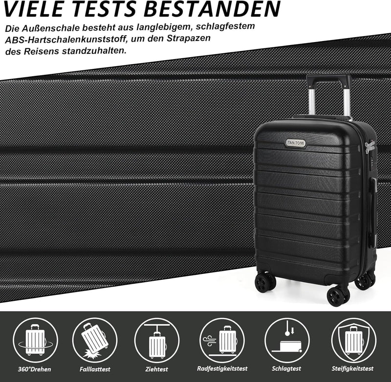 TAN.TOMI Koffer Hartschalenkoffer, Koffer & Trolleys, Rollkoffer Reisekoffer Handgepäck, Suitcase Ko