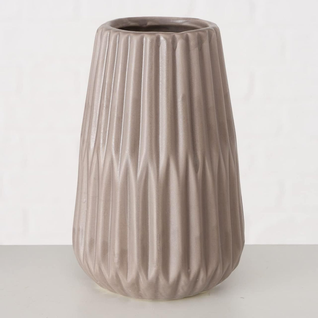 Boltze Vasen Set Esko 2-teilig, Blumenvasen aus Keramik, ø ca. 8,5 cm, ohne Blumen, skandinavischer