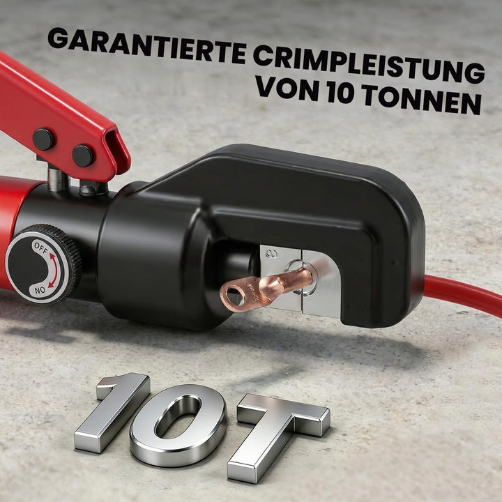 CGOLDENWALL Hydraulische Crimpzange für 10T 4-70m㎡-Rohre mit Isoliertem GriffKabelschuhe Zange 2 Paa