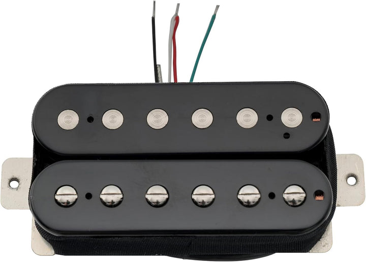 Artec VH-Rock Alnico 5 Uncovered Humbucker Tonabnehmer Hals Pickup 8,6K für E-Gitarre, Schwarz, Hals
