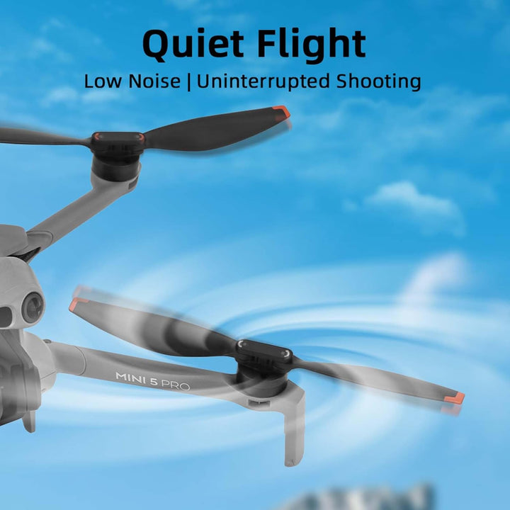 Propeller für DJI Mini 5 Pro, Schnellverschluss geräuscharme Blätter, leichte langlebige Kunststoffp