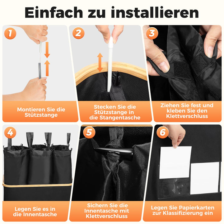 OUSFOT Pfandflaschen Sammelbehälter, 170L Schwarz Pfandflaschen 3 Fächer Leergut Sammelbehälter Pfan