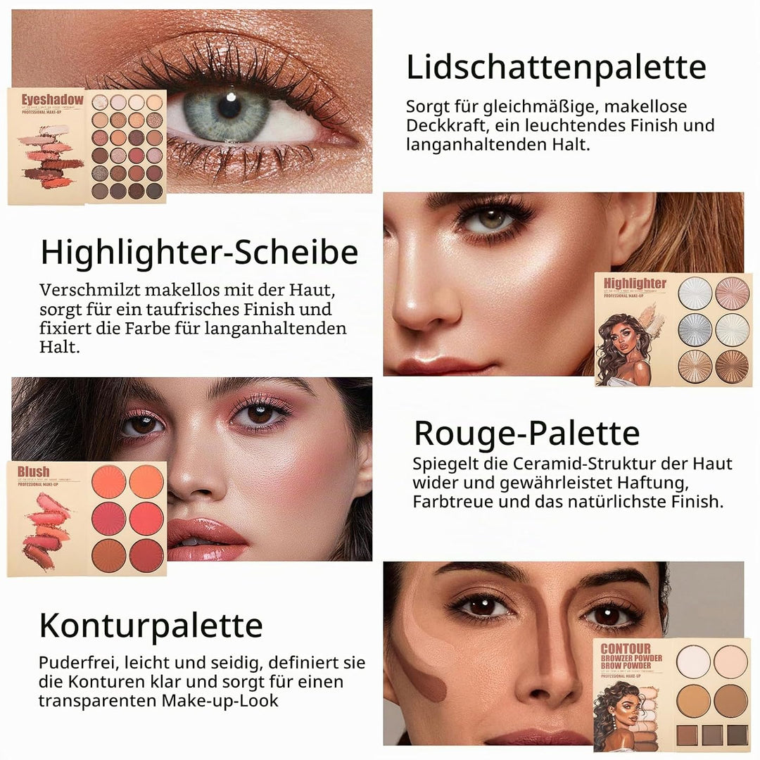 RoseFlower Profi Schminke Set Makeup Paletten Make Up Set Schminkkoffer Teen Make-up-Palette Tragbar