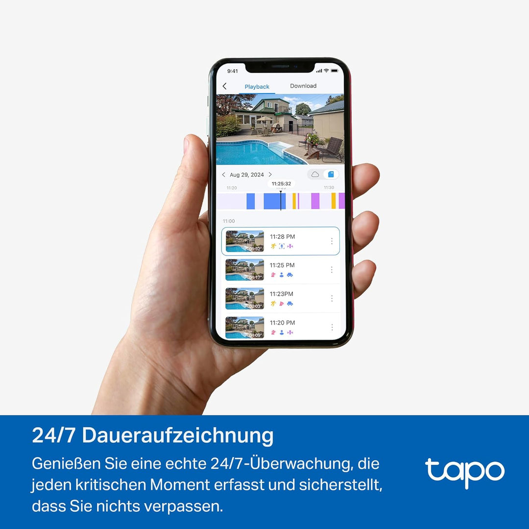 Tapo C460 4K 8MP Überwachungskamera Aussen Akku, Starlight-Farb-Nachtsicht, Dual-Band WLAN, Magnetfu