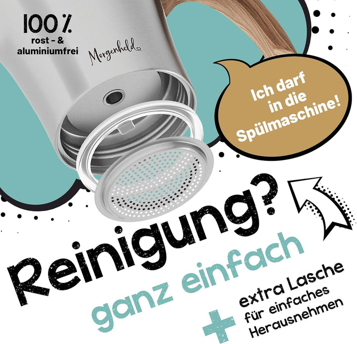 FLOW Premium Edelstahl Espressokocher mit Reduziersieb für 2 bis 4 Tassen 200ml - Espressomaker indu