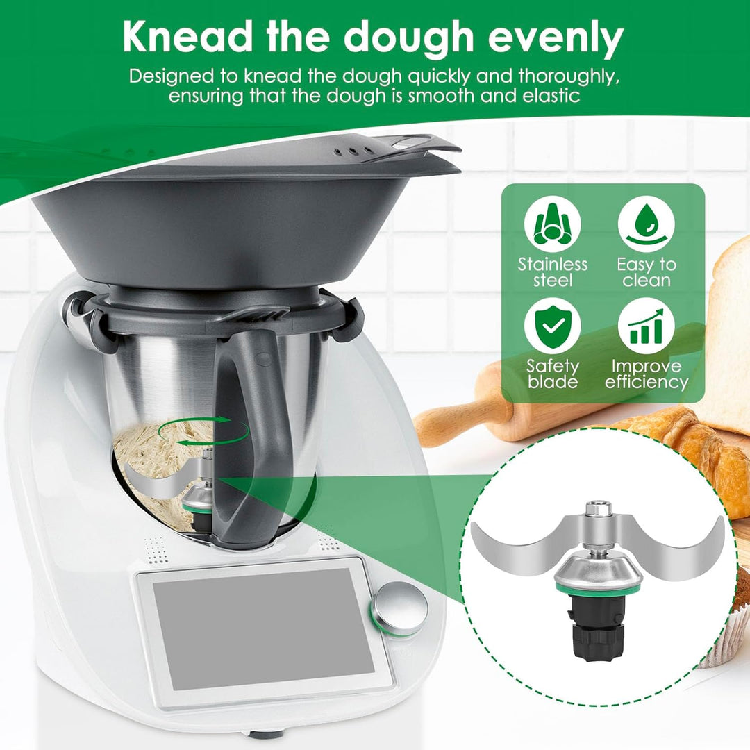 Teigmischmesser Edelstahl Teigmischer Effizientes Knetenmesser für TM6 TM5 Edelstahl Teigmischmesser