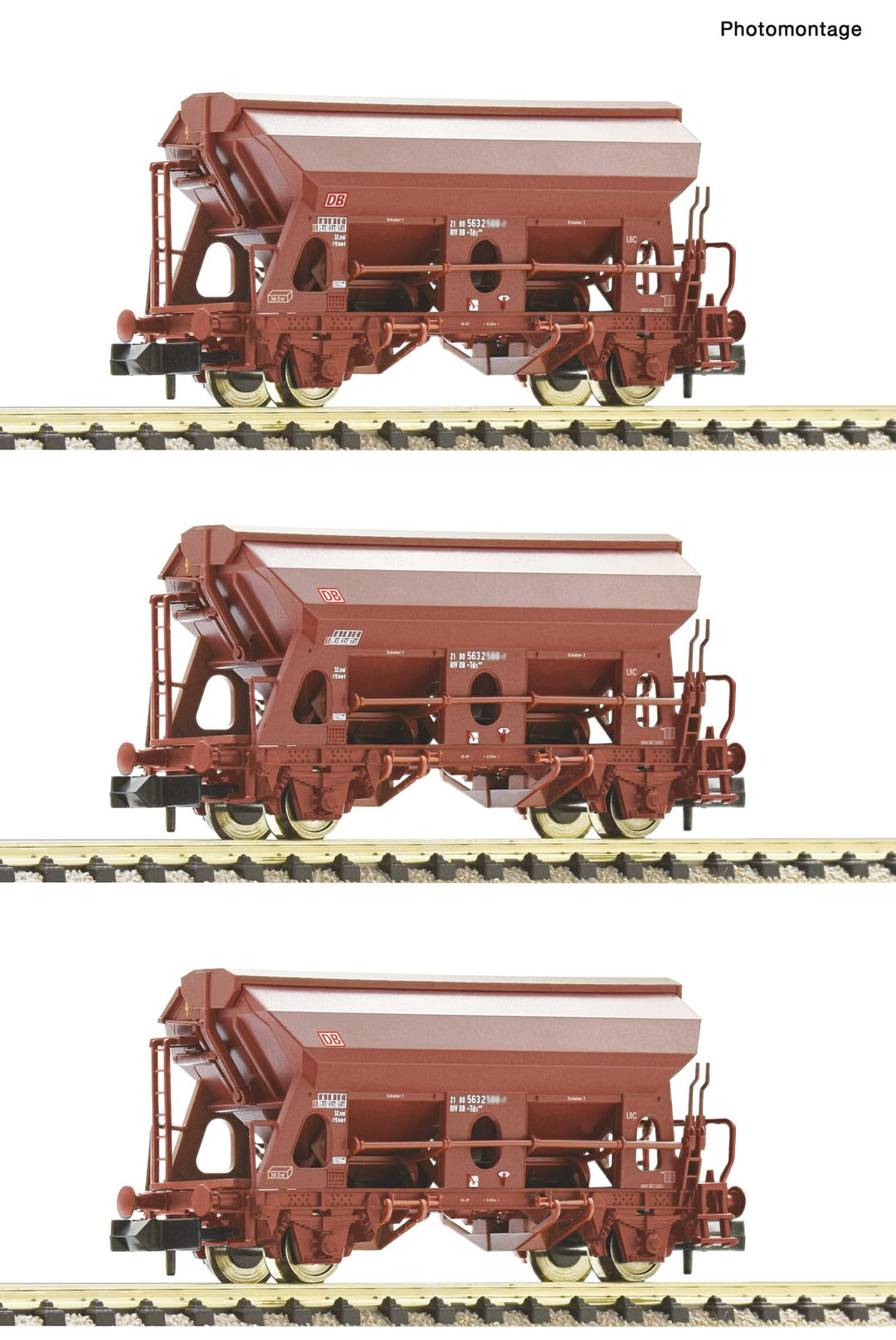 Fleischmann 830358 N 3er Set Schwenkdachwagen der DB AG