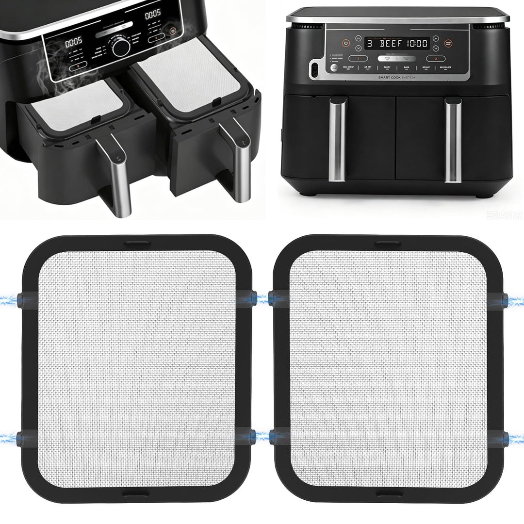 2 Stück magnetischer Edelstahl-Spritztenschutz für Ninja AF400EU &amp; AF451EU | Wiederverwendbares Sili