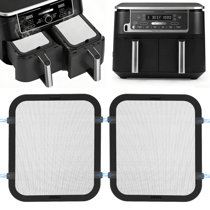 2 Stück magnetischer Edelstahl-Spritztenschutz für Ninja AF400EU &amp; AF451EU | Wiederverwendbares Sili