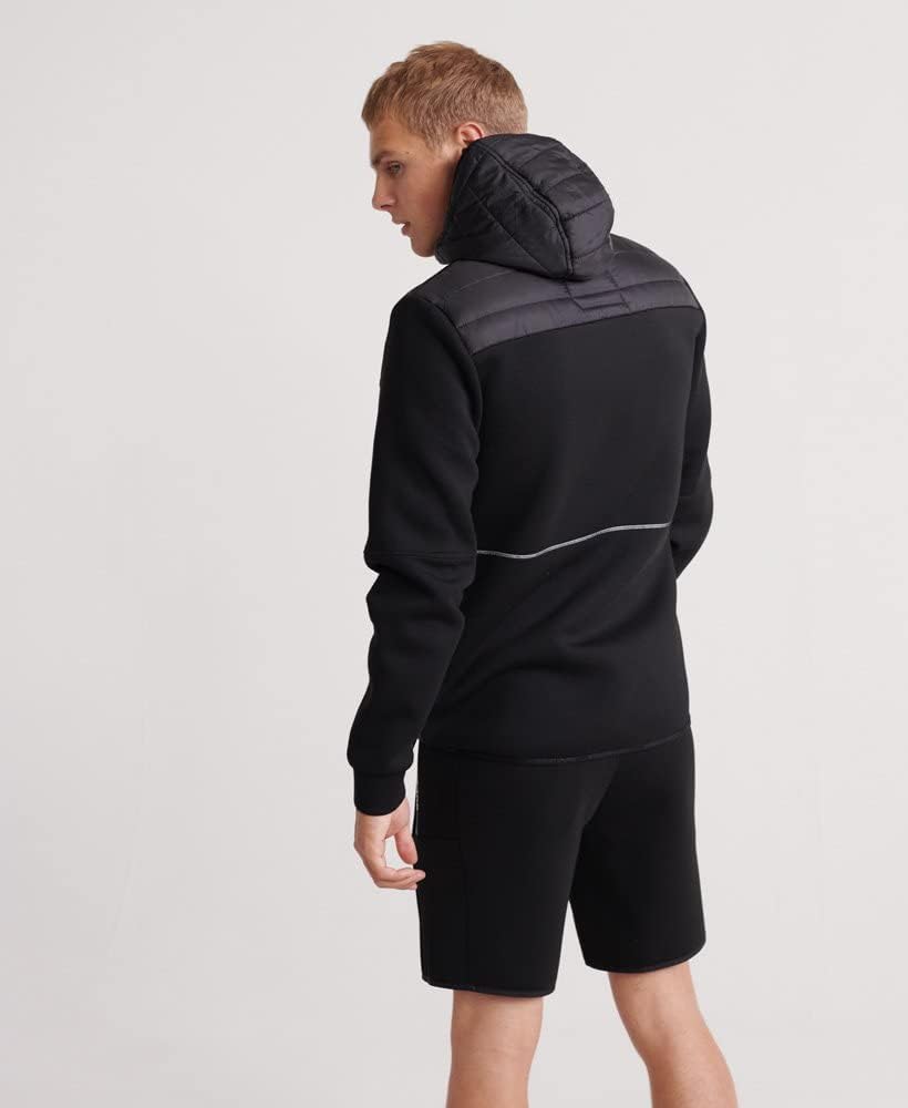 Superdry Herren Core Gymtech Hybrid-Sport-Sweatshirts M Schwarz, M Schwarz
