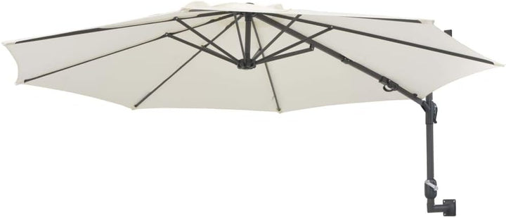 Festnight Wand-Sonnenschirm ? 300 cm Wandmontage Ampelschirm mit Metallmast Gartenschirm Terrassensc
