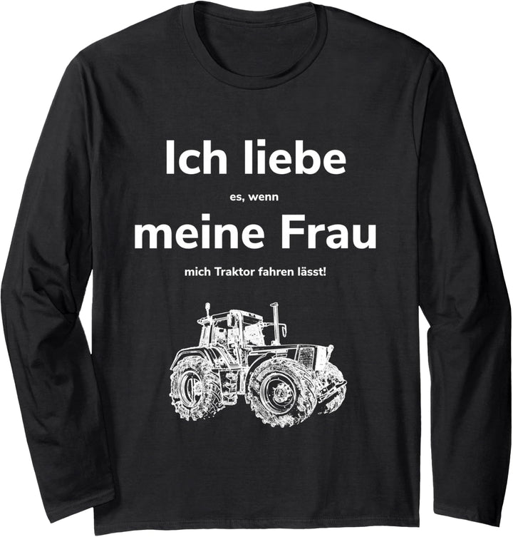Traktor Bauer Landwirtschaft Trecker Mann Landwirt Geschenk Langarmshirt