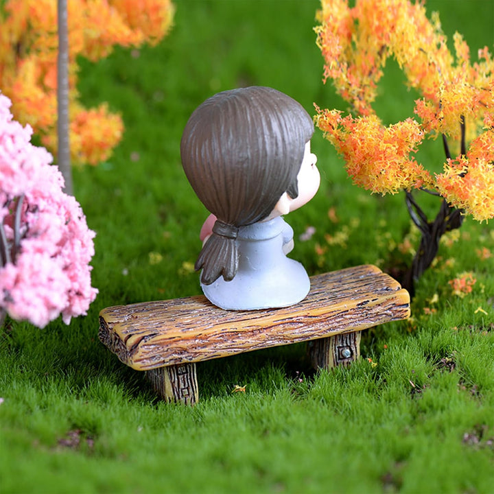 Cayway 11 Stück Miniatur Garten Miniatur Gartenzubehör, Tisch und Stuhl für Miniatur Feengarten, Mik