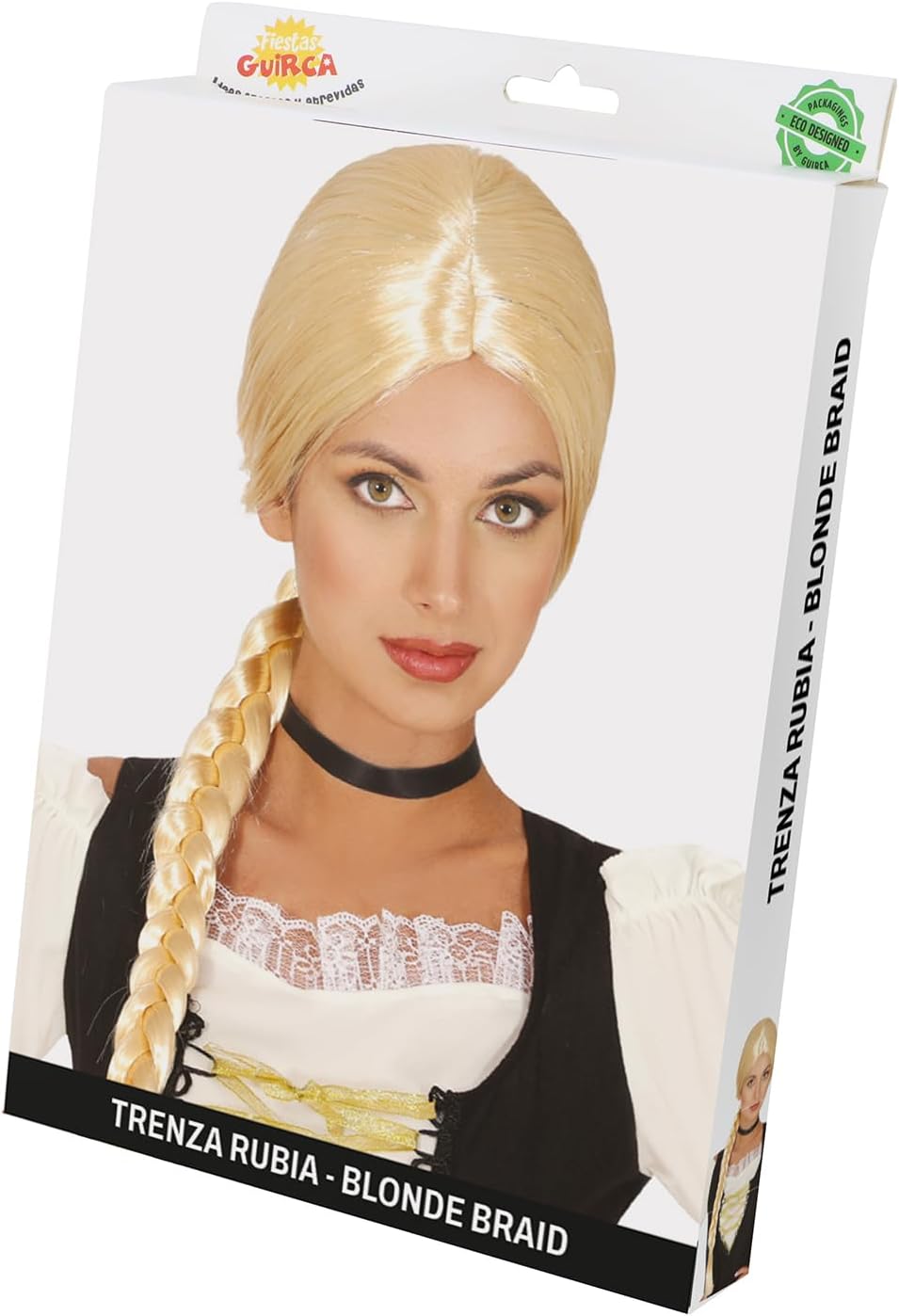 FIESTAS GUIRCA | Zopfperücke (Einheitsgrösse) - Kostümzubehör für Prinzessinnen und Märchenfiguren -