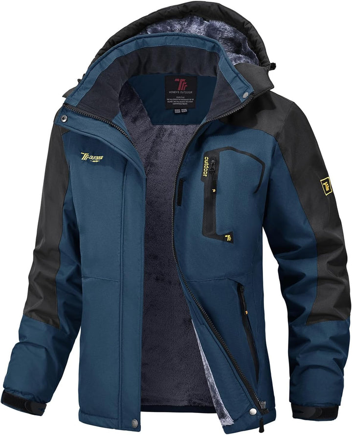 Damen Jacken Fleecejacke Winterjacke Wasserdicht Atmungsaktiv Verdickt Warm Winddicht Softshelljacke
