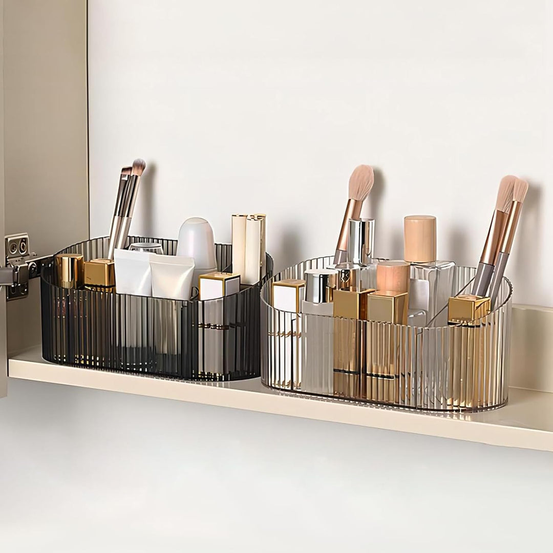 DASITON Make up Kosmetik Organizer,Pinsel Organizer mit 5 Fächern,Acryl Kosmetik Aufbewahrung mit Gr