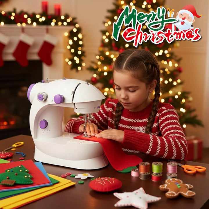 Easy Sewing Machine for Beginner Kid, Electric Portable Sewing Machine Lightweight, Small Household
