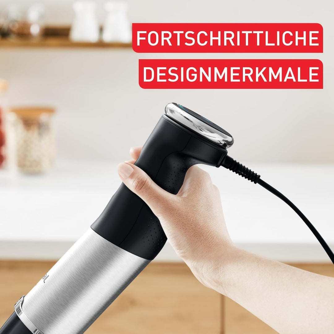Tefal Quickchef+ 2-in-1 Stabmixer und Zerkleinerer, 1000 W, intuitive Geschwindigkeitsregelung, Turb