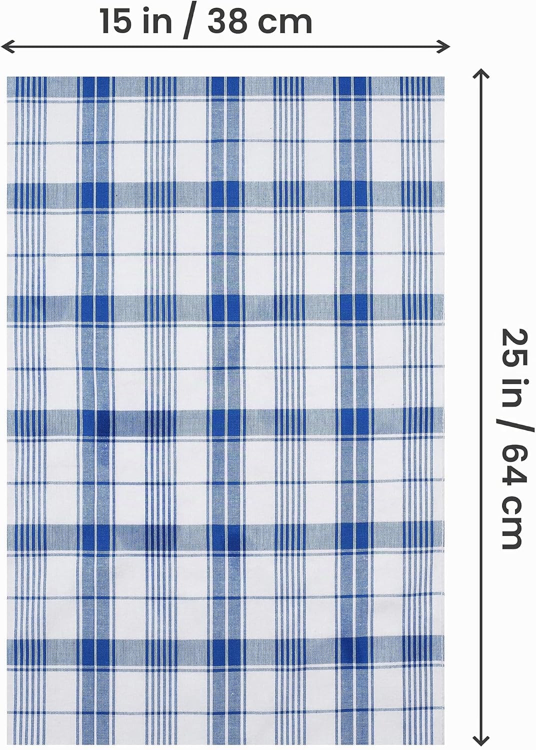 Utopia Towels 12er Karierte Geschirrtücher, 38 x 64 cm, 100% ringgesponnene Baumwolle, super saugfäh
