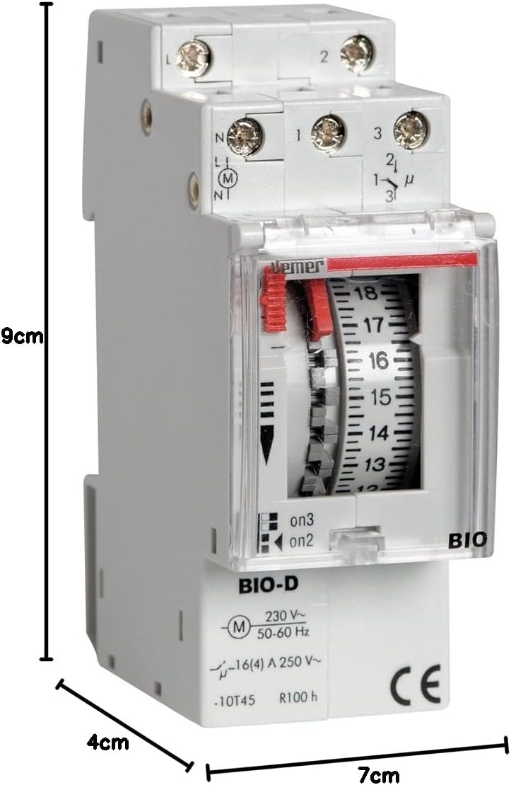 Vemer ve087300 Zeitschalter elektromechanisch Bio-d, hellgrau