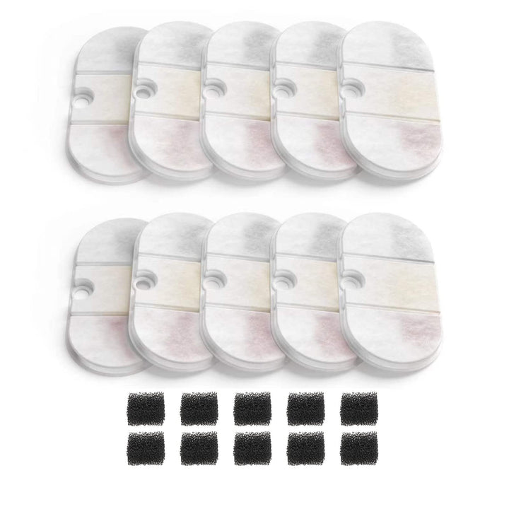 10er-Pack Filter-Ersatz, kompatibel mit Petlibro 2,1 l Katzen-Wasserbrunnen und Hunde-Wasserspender