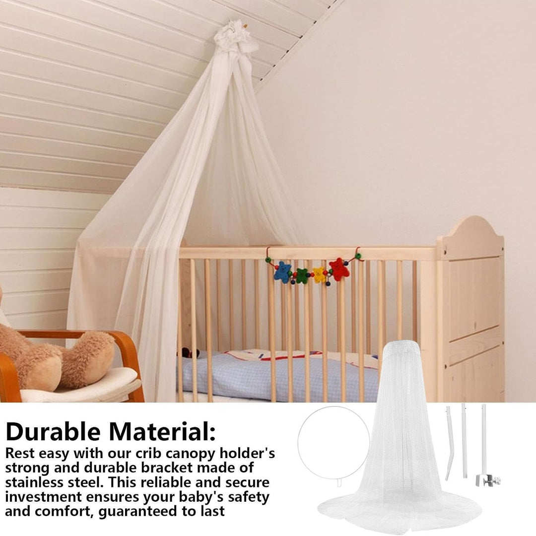 Himmelständer für Kinderbett | Robuster, 5-stufiger Netzständer verstellbar | Babybetthimmel für Bab